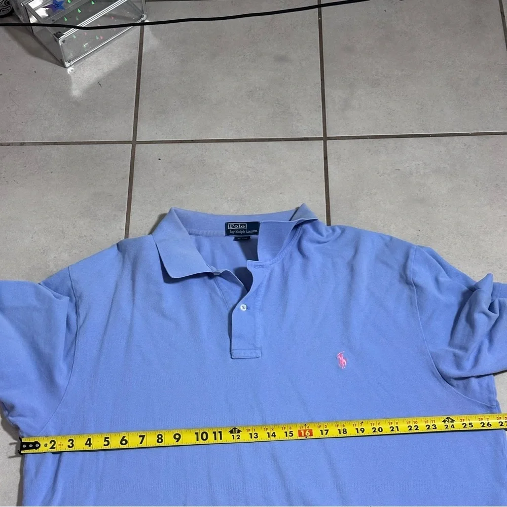 Polo by Ralph Lauren Men Preppy Casual Polo Shirt in Light Blue size 2XLT‎ Tall